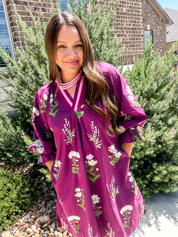 Plum Florals Dress
