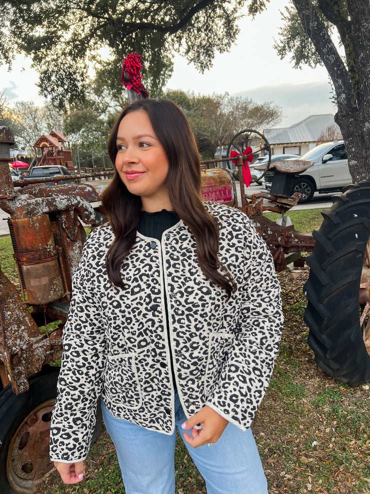 Leopard Quilted Jacket