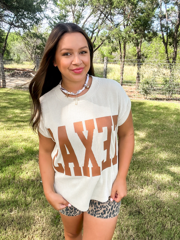 Game On Texas Top - Cream