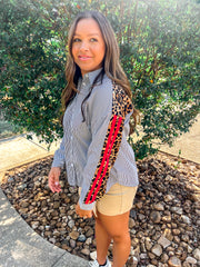 Chic and Wild Button Up Top