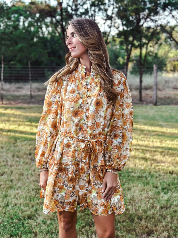 Fall Floral Dress