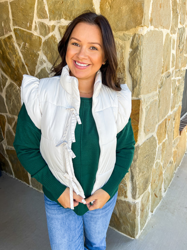 Sweet Season Vest - Cream