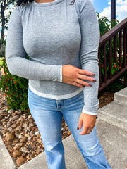 Loving Layers top - Heather Grey