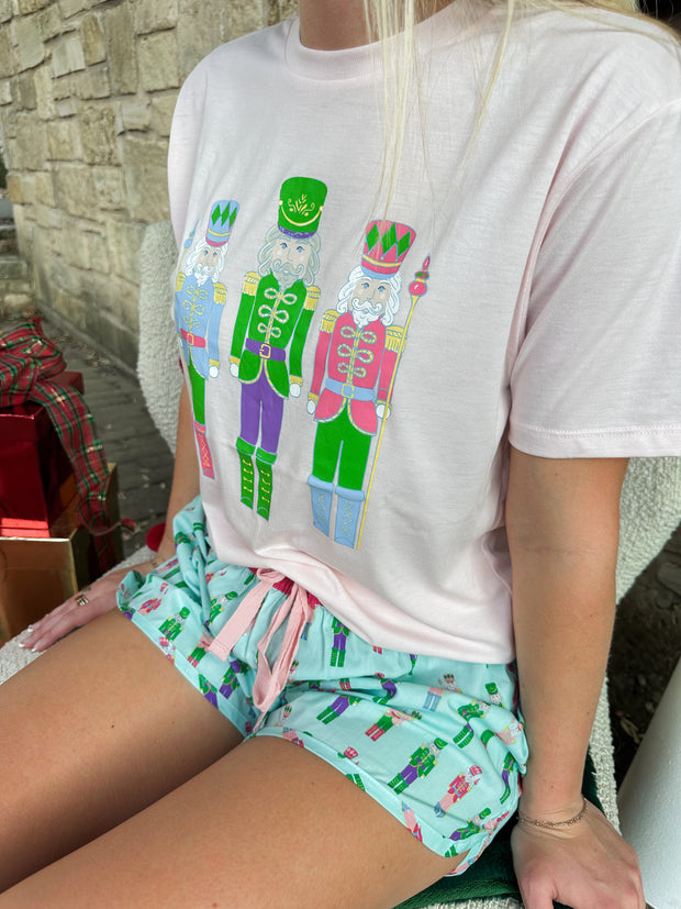 Nutcracker Christmas Top - Soft Pink