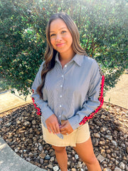 Chic and Wild Button Up Top
