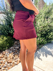 Game Time Girl Skort - Maroon