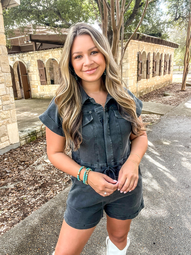 Texas Girl Denim Romper