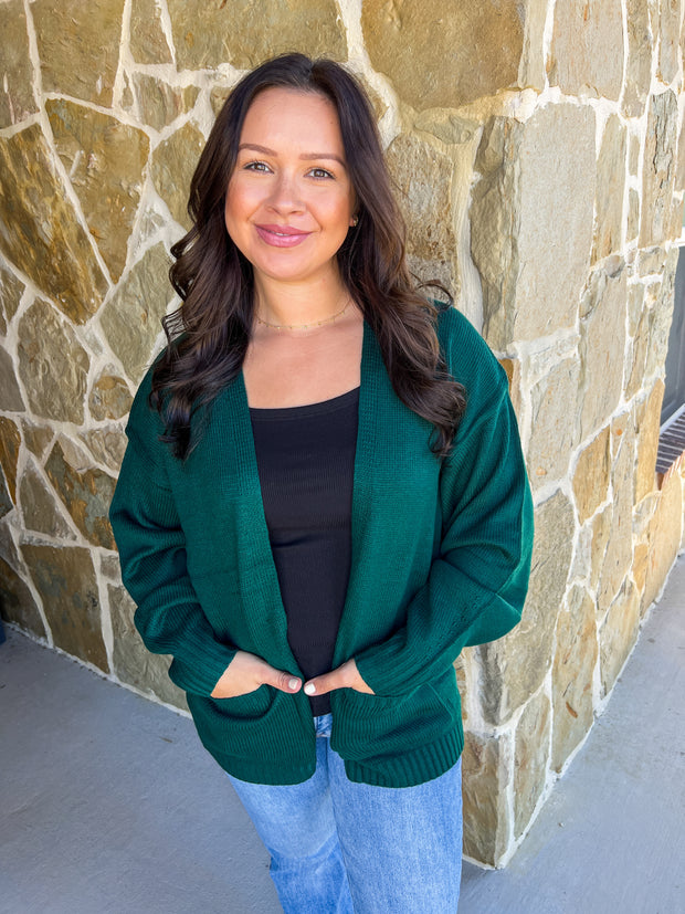 Cuddle Up Cardigan - Dark Green