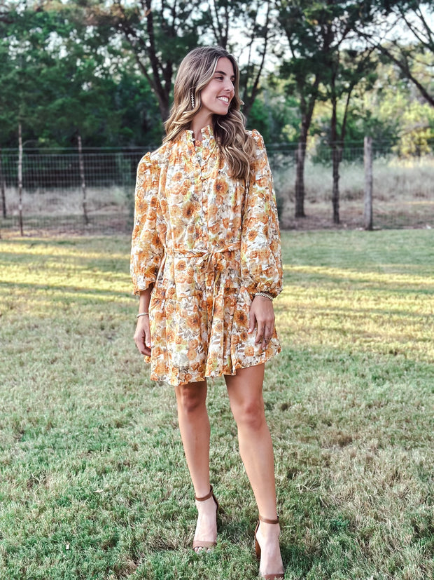 Fall Floral Dress