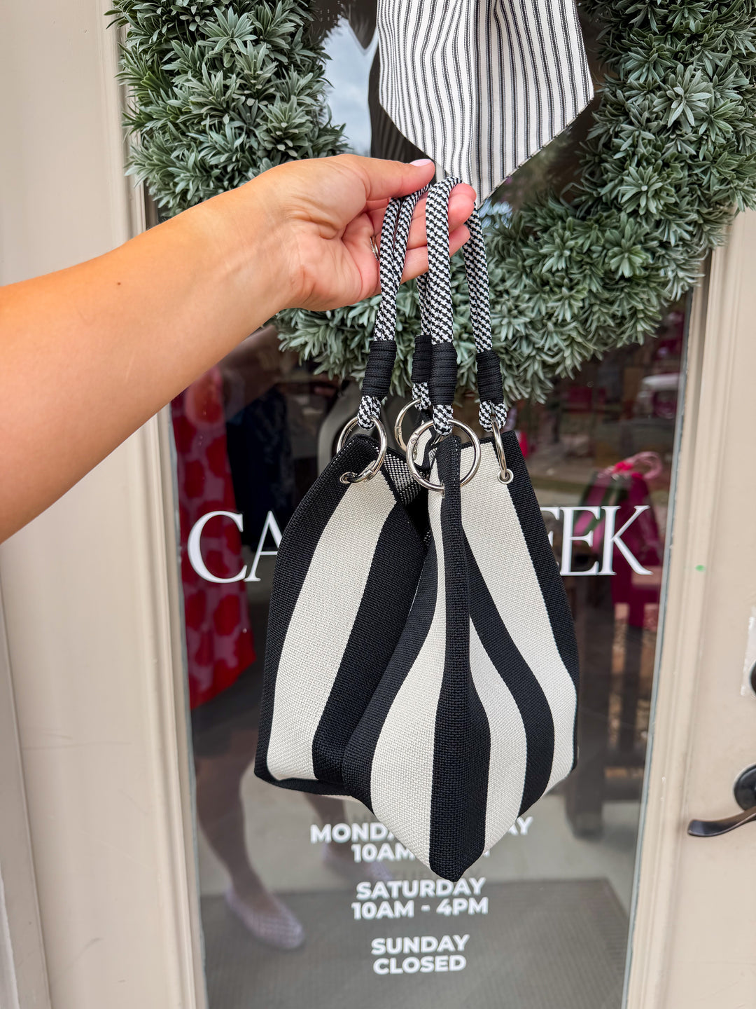 Striped Bucket Bags – Casa Creek Boutique