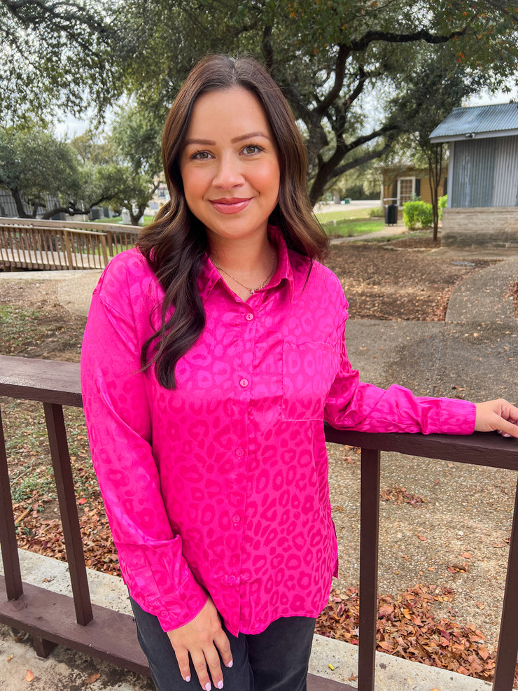 Bubbly Babe Leopard Top - Pink