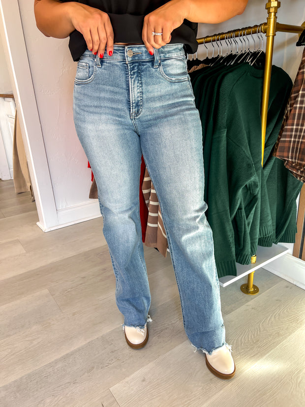 Riviera Risen High Rise Wide Leg Jeans