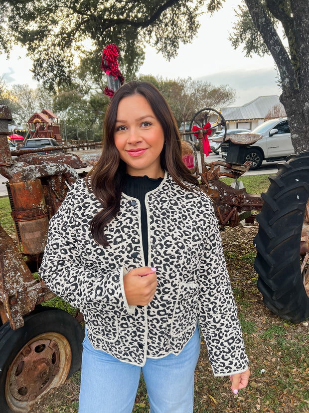 Leopard Quilted Jacket