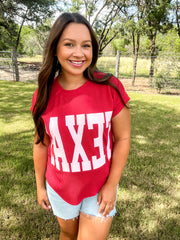 Game On Texas Top - Red