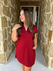 The Everyday Edit Dress - Burgundy