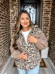 Leopard Sherpa Jacket