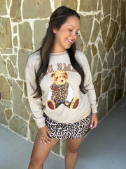 Benny the Bear Pullover - Leopard Game Day