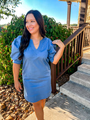 Let's Go Dancing Denim Dress
