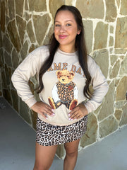 Benny the Bear Pullover - Leopard Game Day