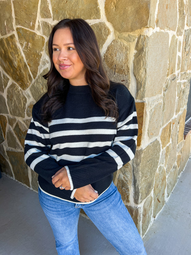 Rustic Retreat Striped Sweater
