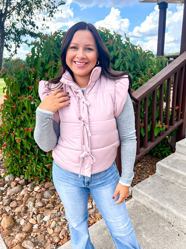 Sweet Season Vest - Blush