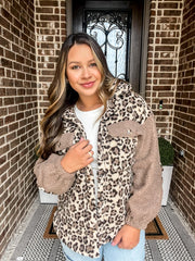 Leopard Sherpa Jacket