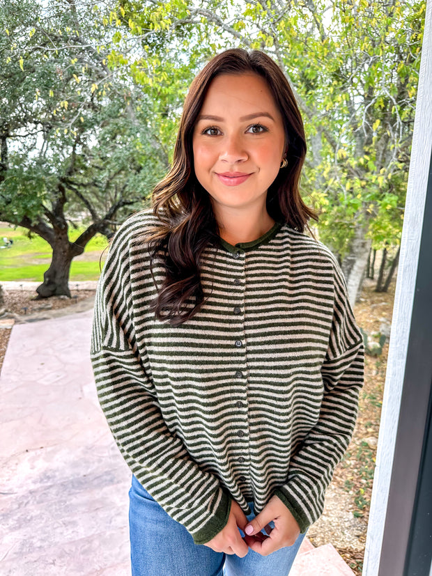 Tree Farm Striped Cardigan