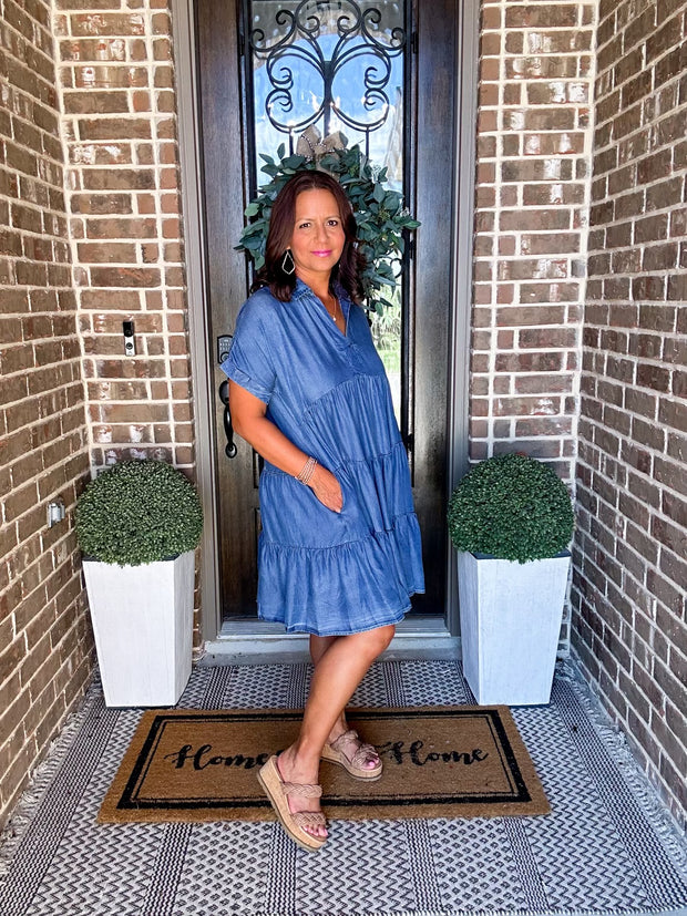 Denim Collared Dress