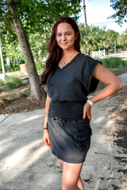 Mineral Wash Cargo Skort