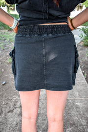 Mineral Wash Cargo Skort