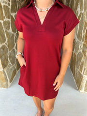 The Everyday Edit Dress - Burgundy