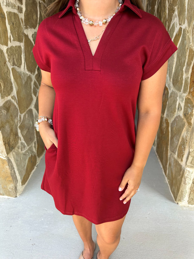 The Everyday Edit Dress - Burgundy