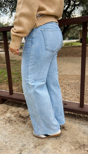 River Risen Crop Wide Leg Jeans