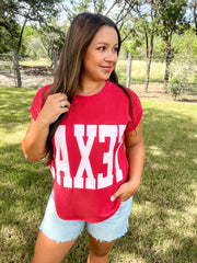 Game On Texas Top - Red