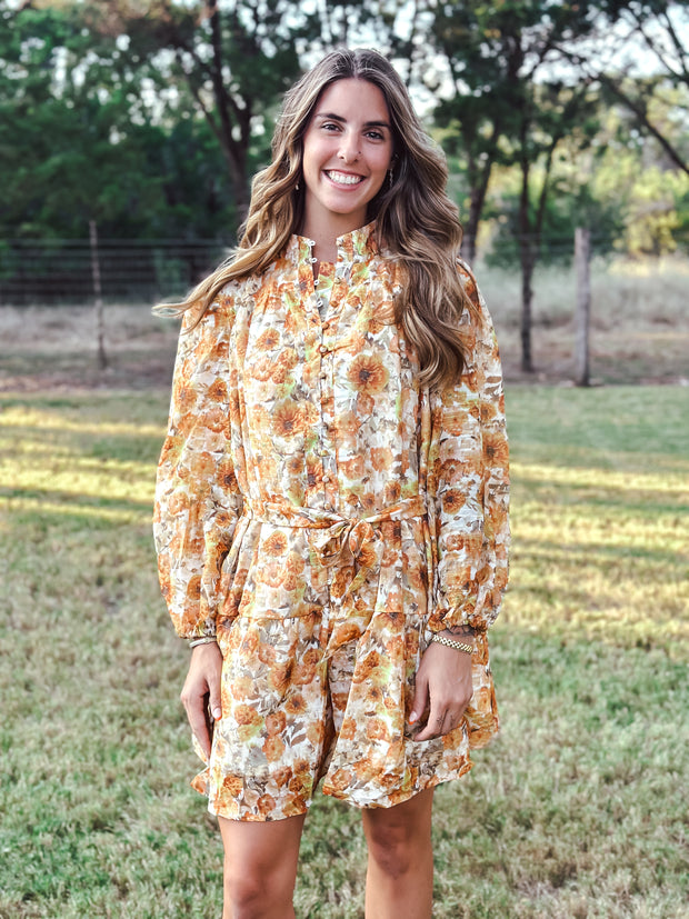 Fall Floral Dress