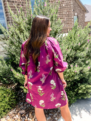 Plum Florals Dress