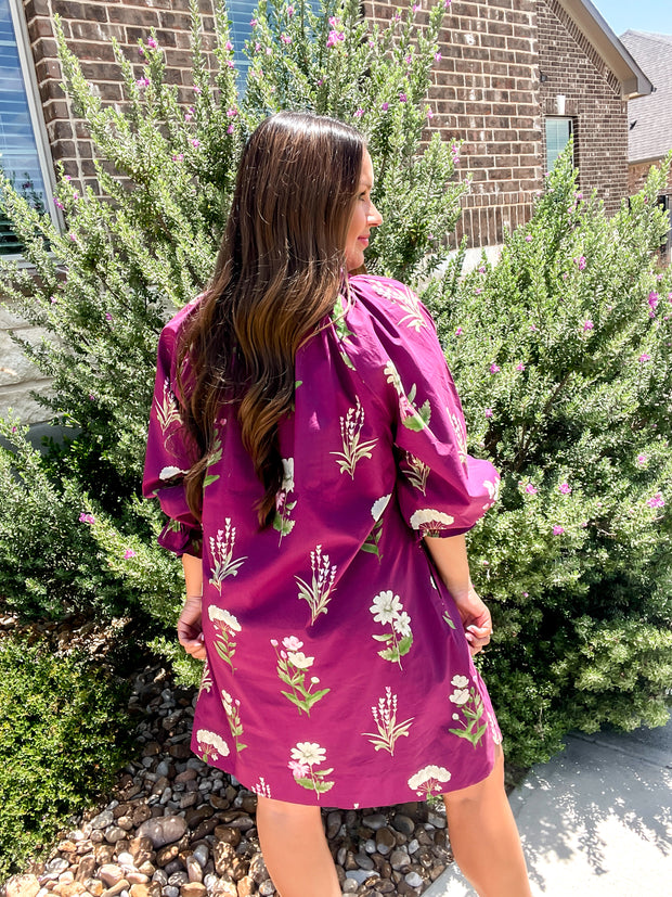Plum Florals Dress