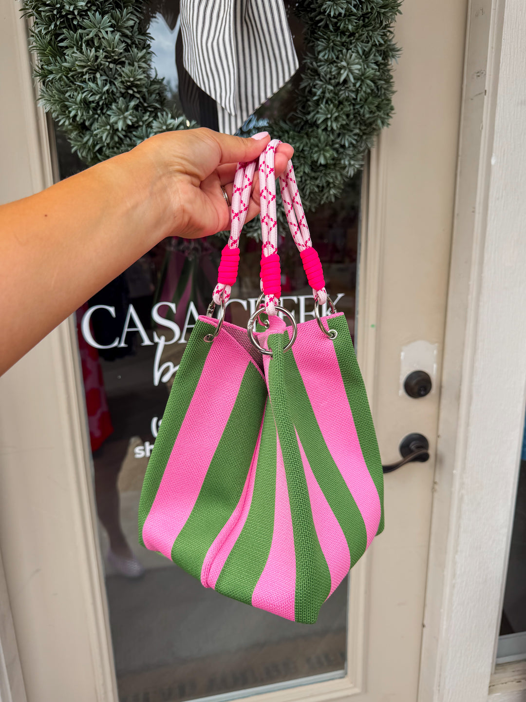 Striped Bucket Bags – Casa Creek Boutique
