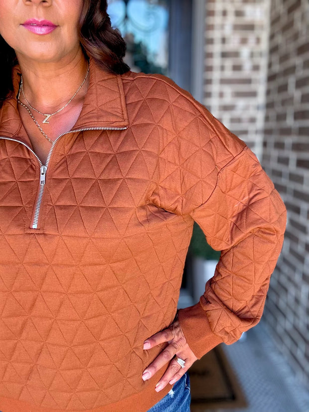 Textured Toffee Sweatshirt