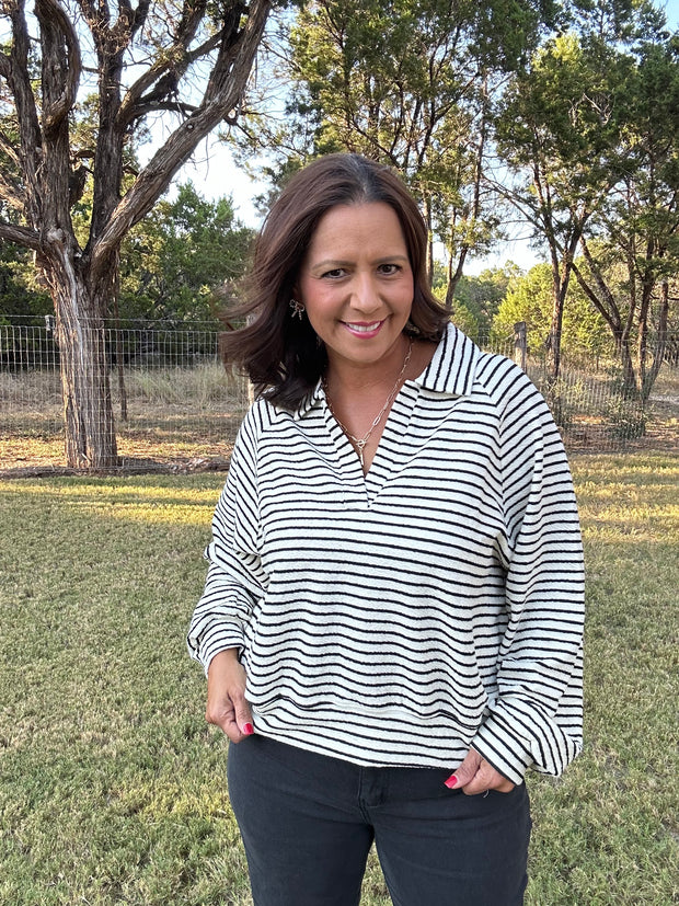 Striped Knit Top