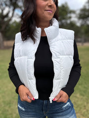 White Puffer Vest