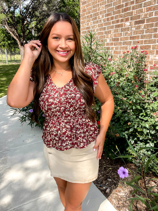 Subtle Season Floral Top