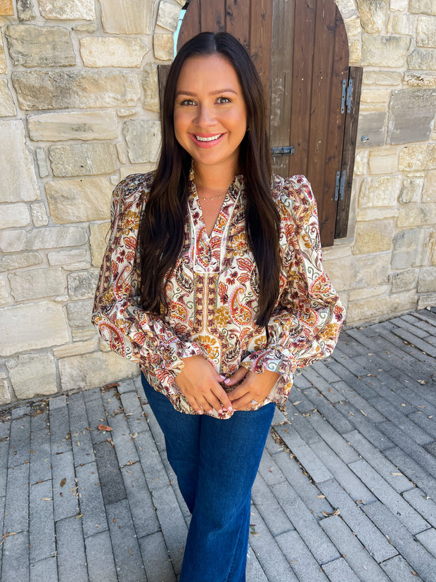 Fall In Love Printed Top