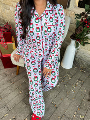 A Cozy Christmas Wreath Pajama Pants
