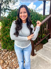 Loving Layers top - Heather Grey