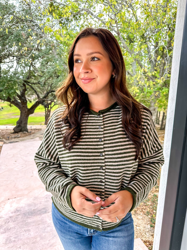 Tree Farm Striped Cardigan