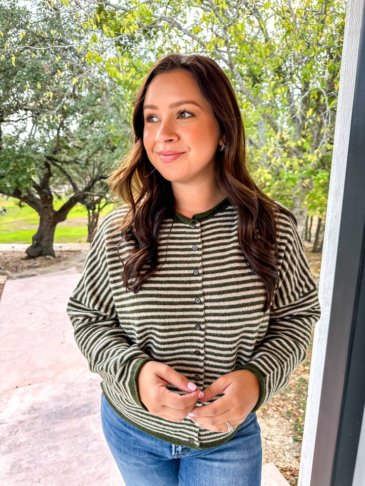 Tree Farm Striped Cardigan