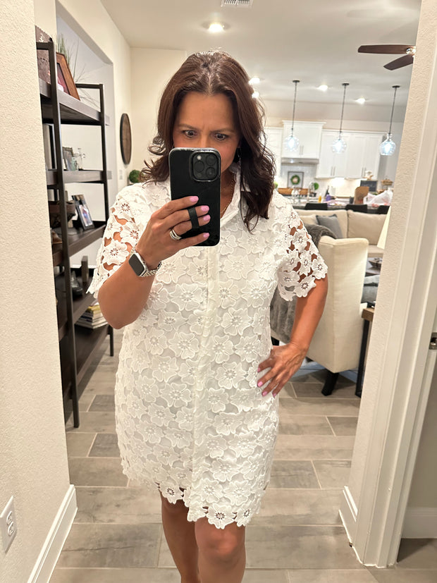 White Wonders Crochet Dress
