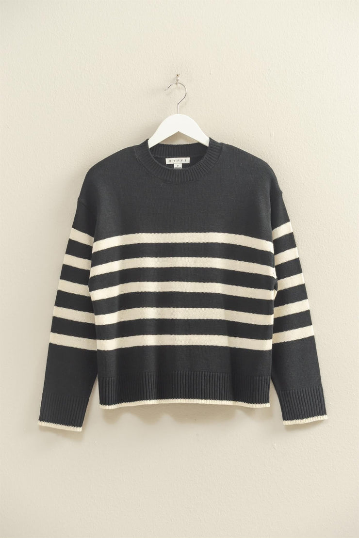 Rustic Retreat Striped Sweater