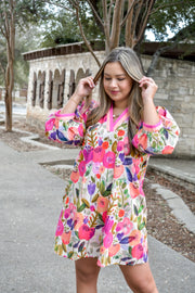 Spring Florals Mini Dress